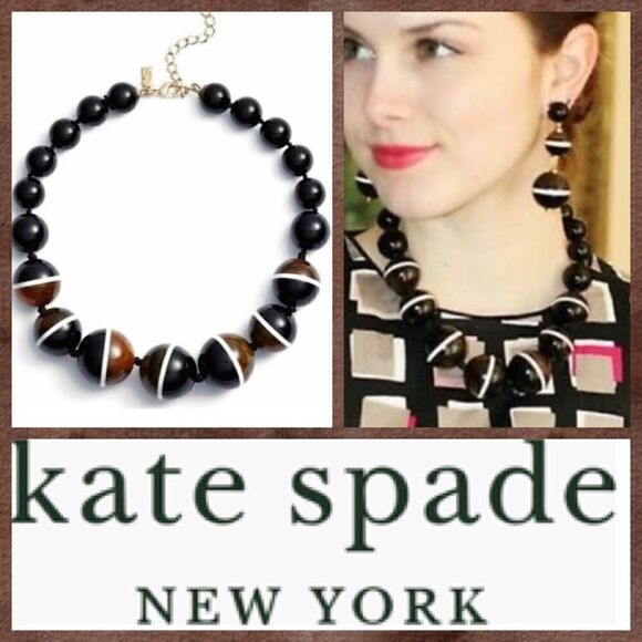 NWT MSRP $98 KATE SPADE Tortoise Shell In A Flash Necklace Women's - Picture 1 of 8